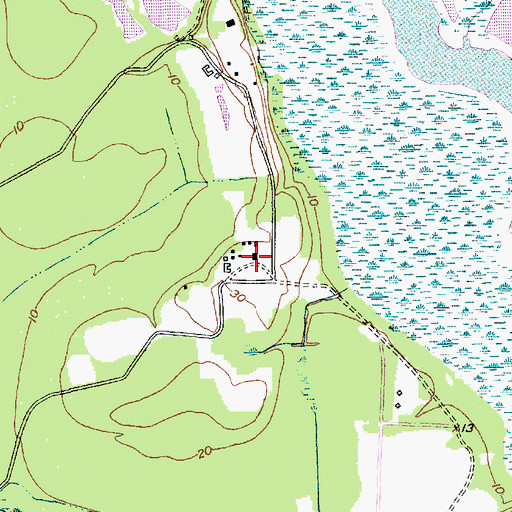 Topographic Map of South Pinckney Plantation, SC