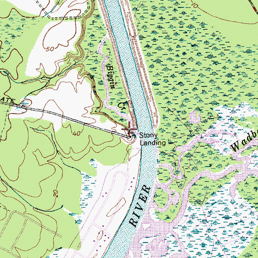 Topographic Map of Stony Landing Plantation, SC