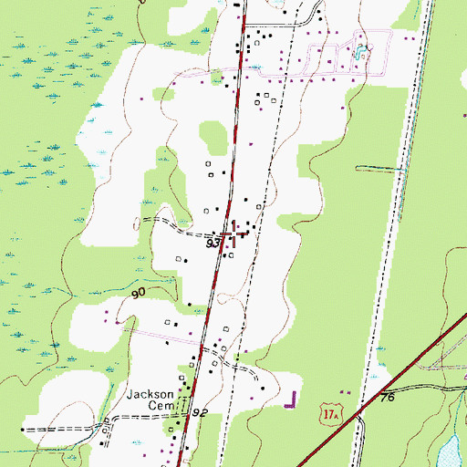 Topographic Map of Sun Down School (historical), SC