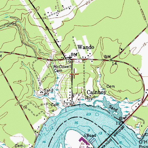 Topographic Map of Trinity Church, SC