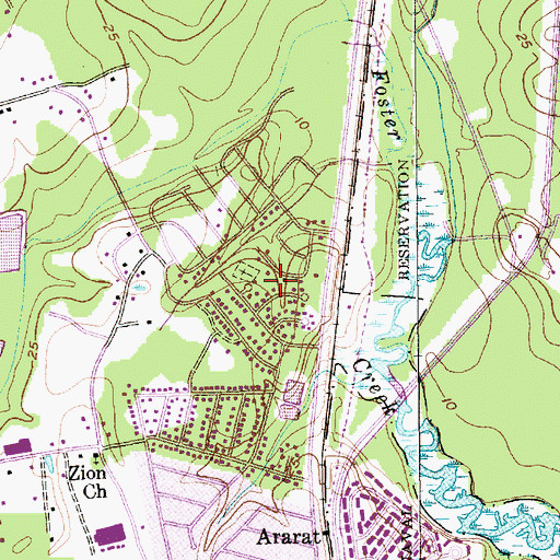 Topographic Map of Willowbrook, SC