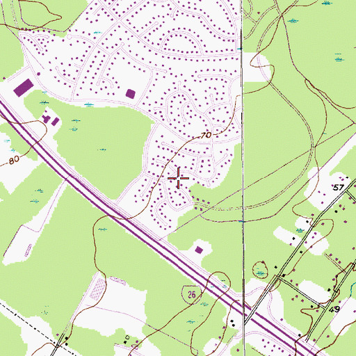 Topographic Map of Woodbridge, SC