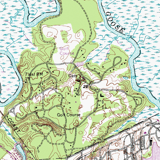 Topographic Map of Yeamans Hall Plantation (historical), SC
