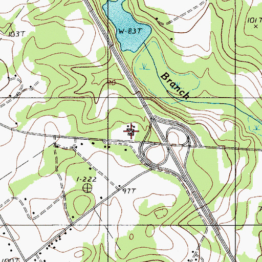 Topographic Map of Bethlehem Elementary School, SC