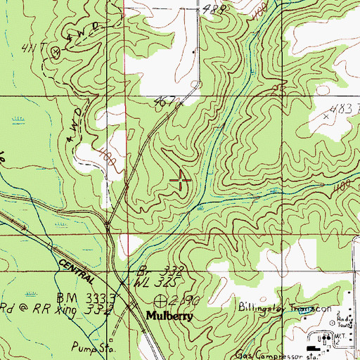 Topographic Map of Mount Zion Church, AL