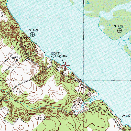 Topographic Map of Calhoun Subdivision Landing, SC