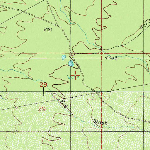 Topographic Map of The Lower Ranch, AZ