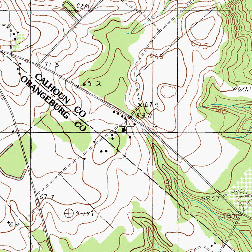 Topographic Map of Mount Carmel Church, SC