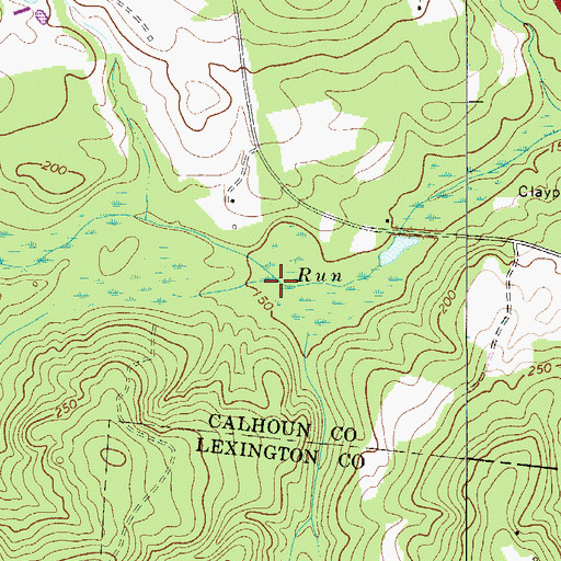 Topographic Map of North Fork Sandy Run, SC