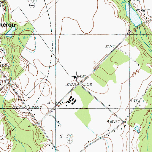 Topographic Map of Saint John Church, SC