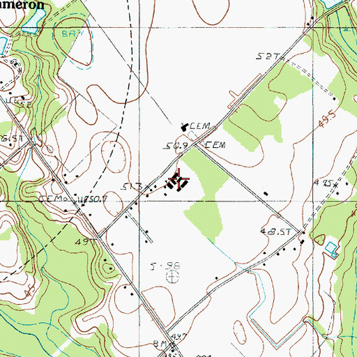 Topographic Map of Saint John Elementary School, SC