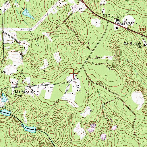 Topographic Map of Sandy Run School (historical), SC
