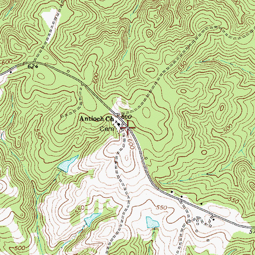 Topographic Map of Antioch School (historical), SC