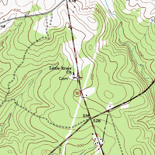 Topographic Map of Belfast School (historical), SC