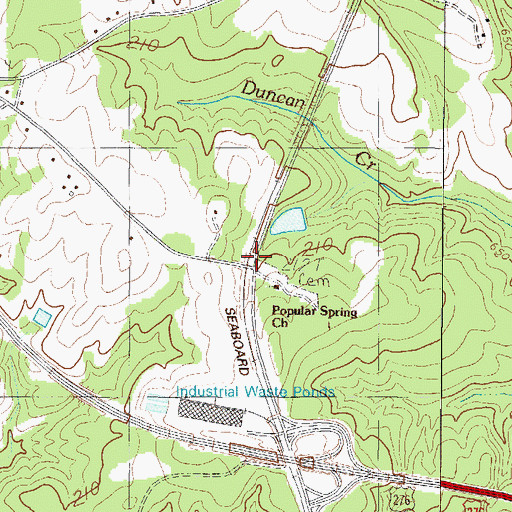 Topographic Map of Bryson (historical), SC