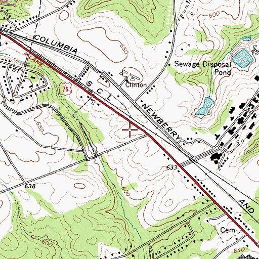 Topographic Map of Community Cash Shopping Plaza, SC