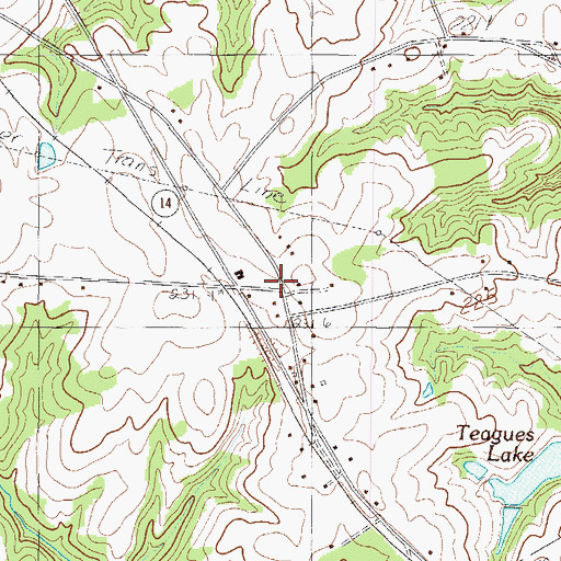 Topographic Map of Doubling (historical), SC
