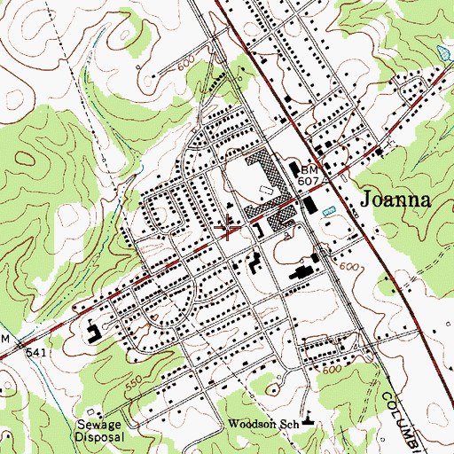 Topographic Map of First Presbyterian Church, SC