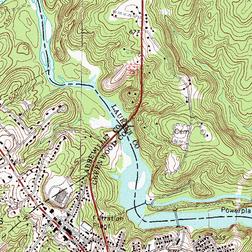 Topographic Map of Gaines Bridge, SC