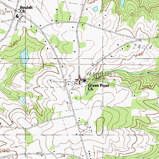 Topographic Map of Green Pond, SC