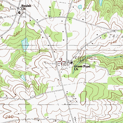 Topographic Map of Green Pond School (historical), SC