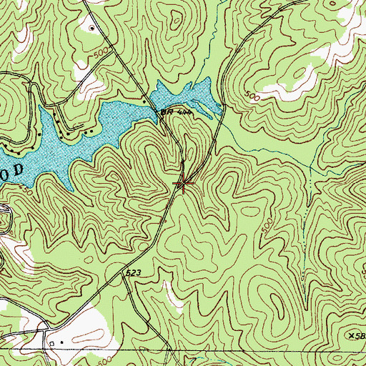 Topographic Map of Greenwood, SC