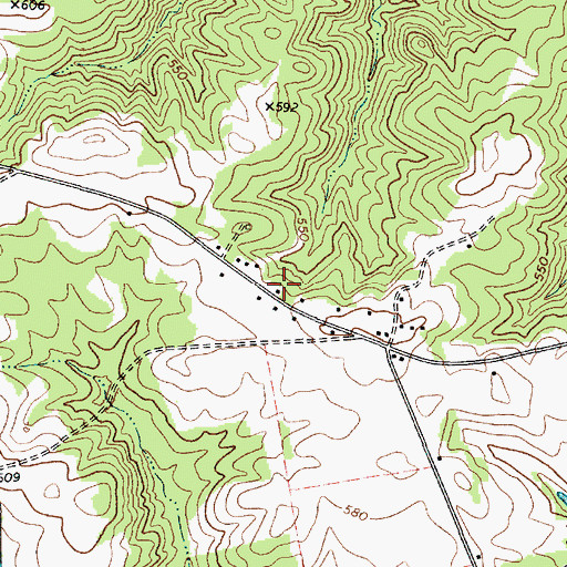 Topographic Map of Head Springs Associate Reformed Pres Church (historical), SC