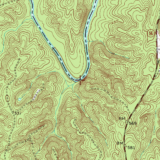 Topographic Map of Heads Ford, SC