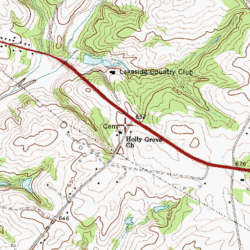 Topographic Map of Holy Grove Cemetery, SC