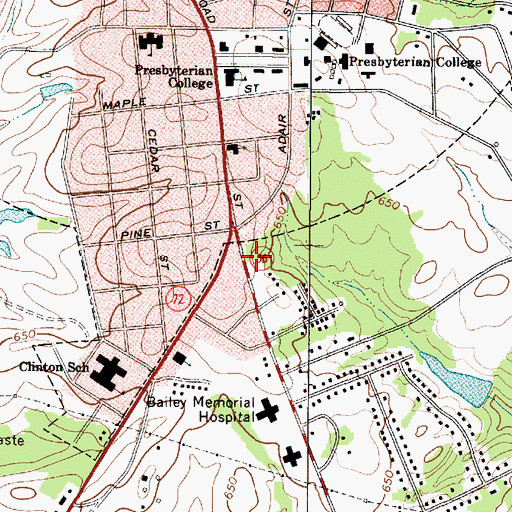Topographic Map of Ingles Shopping Center, SC