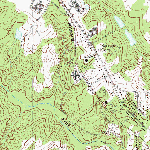 Topographic Map of Laurens Primary School, SC