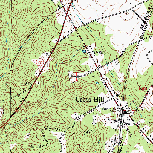 Topographic Map of Liberty Springs Presbyterian Church, SC