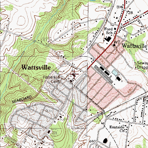 Topographic Map of Lucas Avenue Baptist Church, SC