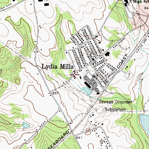 Topographic Map of Lydia Pentecostal Church, SC