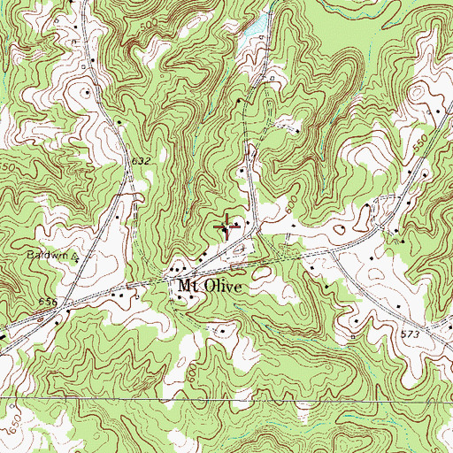 Topographic Map of Mount Olive Church, SC