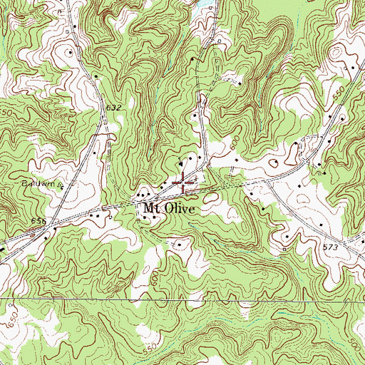 Topographic Map of Mount Olive School (historical), SC