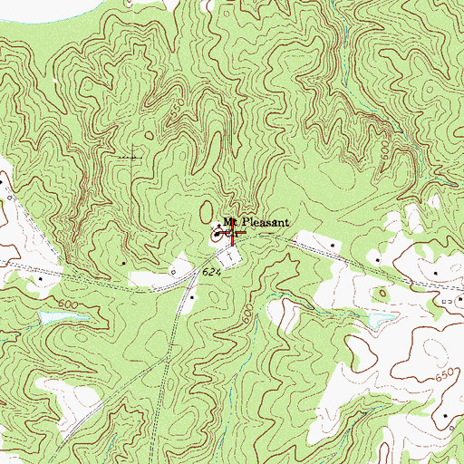 Topographic Map of Mount Pleasant School (historical), SC