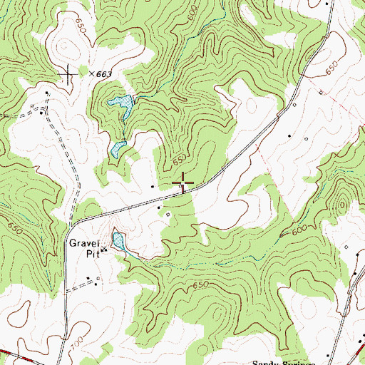 Topographic Map of Oak Grove School (historical), SC