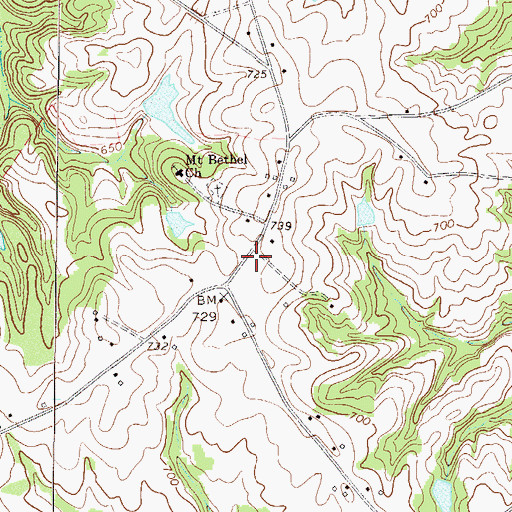 Topographic Map of Oak Grove School (historical), SC