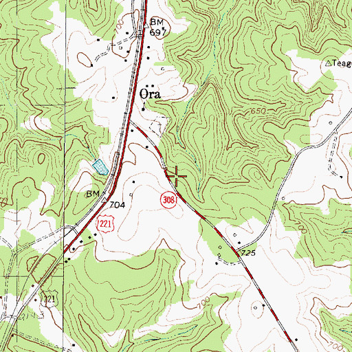 Topographic Map of Old Fields Presbyterian Church (historical), SC