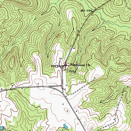 Topographic Map of Piedmont School (historical), SC