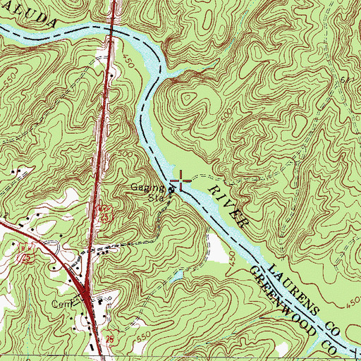 Topographic Map of Pinsons Ford, SC