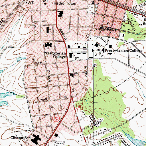 Topographic Map of Providence Associate Reformed Presbyterian Church, SC