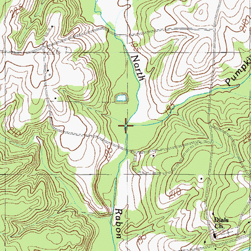 Topographic Map of Pumpkin Branch, SC