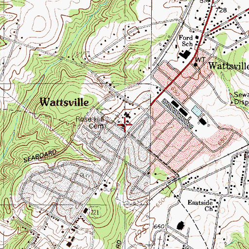 Topographic Map of Saint James United Methodist Church, SC