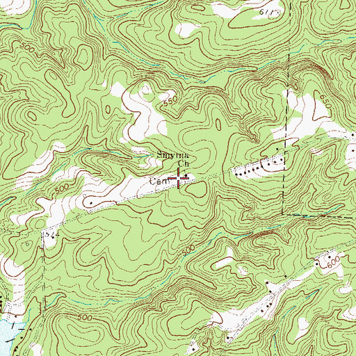 Topographic Map of Smyrna Cemetery, SC