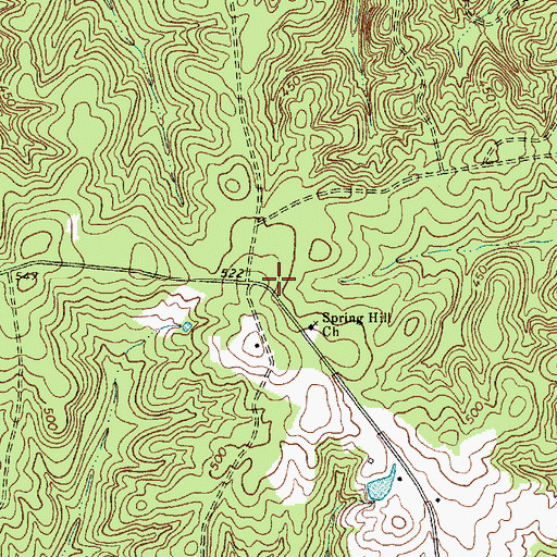 Topographic Map of Spring Hill School (historical), SC
