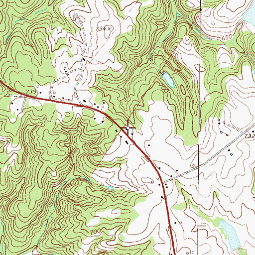 Topographic Map of Tabernacle Church (historical), SC