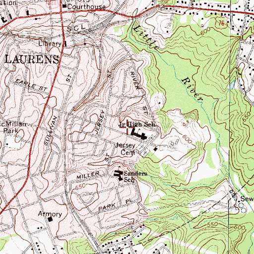 Topographic Map of The Triumphant Church, SC