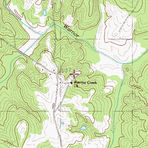 Topographic Map of Warrior Creek Cemetery, SC